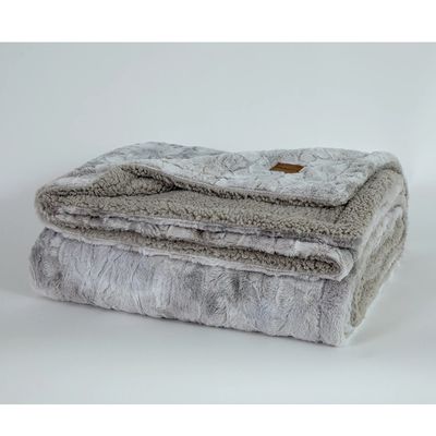 Κουβέρτα Βελουτέ Υπέρδιπλη Cloud Light Gray - Nima Home