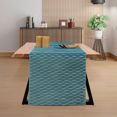 Τραβέρσα Βελουτέ 40Χ170 εκ. 0668 Πετρόλ - Ilis Home