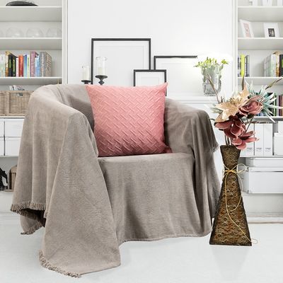 Ριχτάρι Chenille Μονόθέσιο 7004 Γκρι - Ilis Home