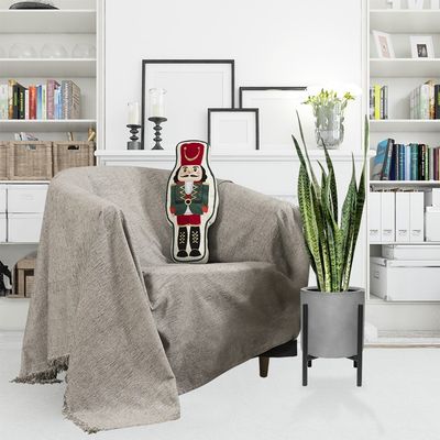Ριχτάρι Chenille Μονόθέσιο 7003 Γκρι - Ilis Home