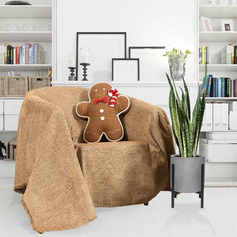 Ριχτάρι Chenille Τριθέσιο 7003 Κάμελ - Ilis Home