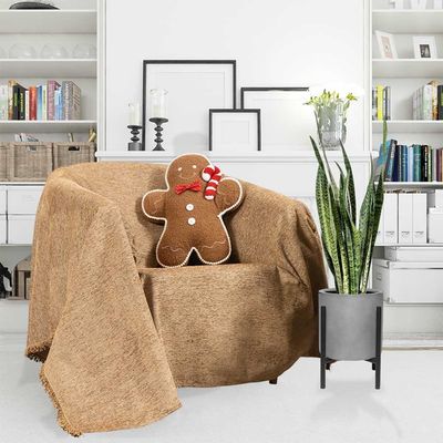 Ριχτάρι Chenille Τριθέσιο 7003 Κάμελ - Ilis Home
