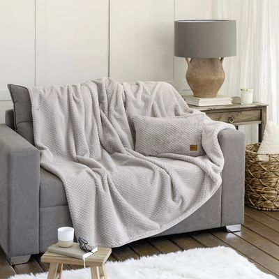 Ριχτάρι Διθέσιo Αντιολισθητικό Snuggle Light Gray - Nima Home