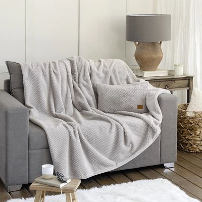 Σετ 3 τεμ. Ριχτάρια Αντιολισθητικά Snuggle Light Gray - Nima Home