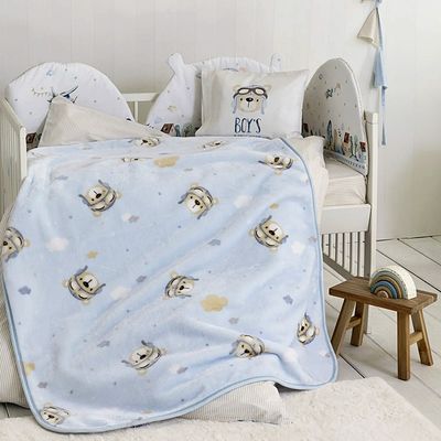 Κουβέρτα Βελουτέ Κούνιας Boy&#39;s World - Nima Home