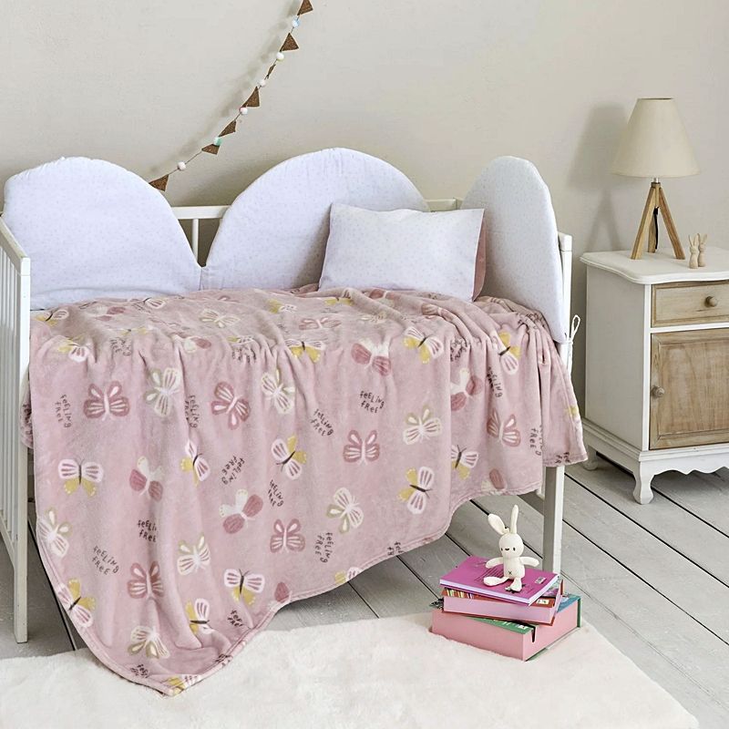 Κουβέρτα Βελουτέ Fleece Κούνιας Papillon - Nima Home