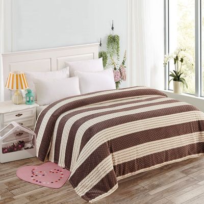 Κουβέρτα Υπέρδιπλη Fleece Ζακάρ SSMS220 Brown - Home Classic