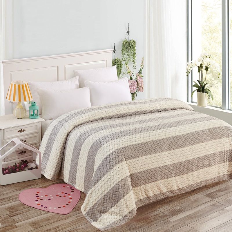 Κουβέρτα Υπέρδιπλη Fleece Ζακάρ SSMS220 Light Gray - Home Classic
