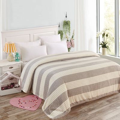 Κουβέρτα Υπέρδιπλη Fleece Ζακάρ SSMS220 Light Gray - Home Classic