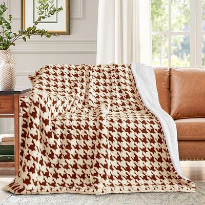 Κουβέρτα Velour Fleece-Sherpa QNG220 Υπέρδιπλη Καφέ - Home Classic