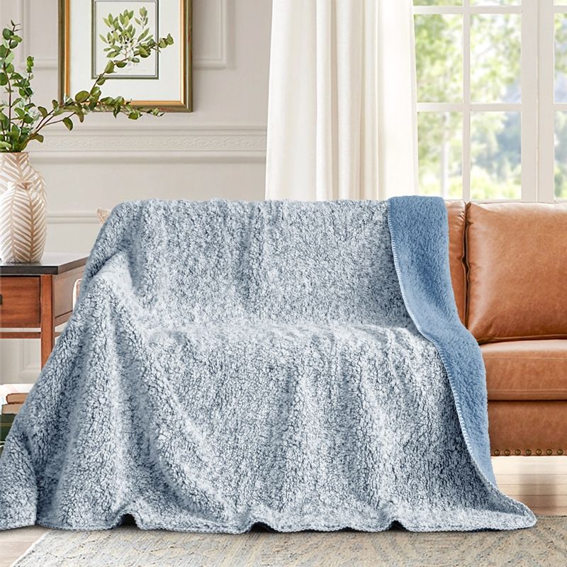 Κουβέρτα Velour Fleece-Sherpa BY160 Μονή Θαλασσί - Home Classic