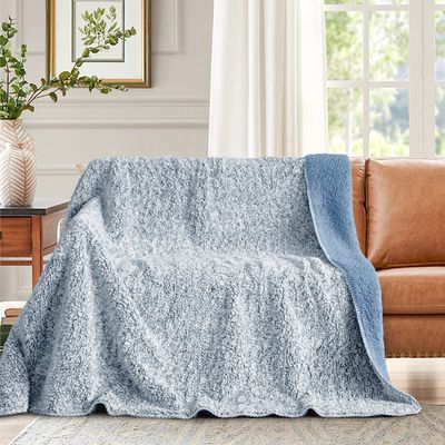 Κουβέρτα Velour Fleece-Sherpa BY160 Μονή Θαλασσί - Home Classic
