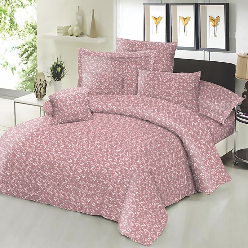 Σεντόνι Διπλό με Λάστιχο Cotton Line 150Χ200+22 εκ. Fern Rotten Apple - Komvos