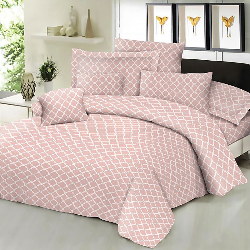 Σεντόνι Διπλό με Λάστιχο Cotton Line 150Χ200+22 εκ. Montana Peach - Komvos