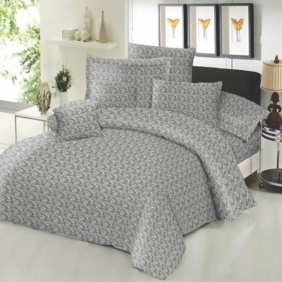 Σεντόνι Διπλό με Λάστιχο Cotton Line 150Χ200+22 εκ. Fern Gray - Komvos