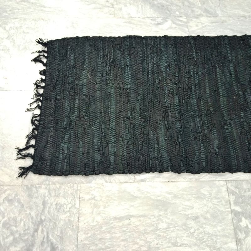 Χαλάκι Δερμάτινο Άκαυστο 70Χ140 εκ. Sidi Black - Sidirela