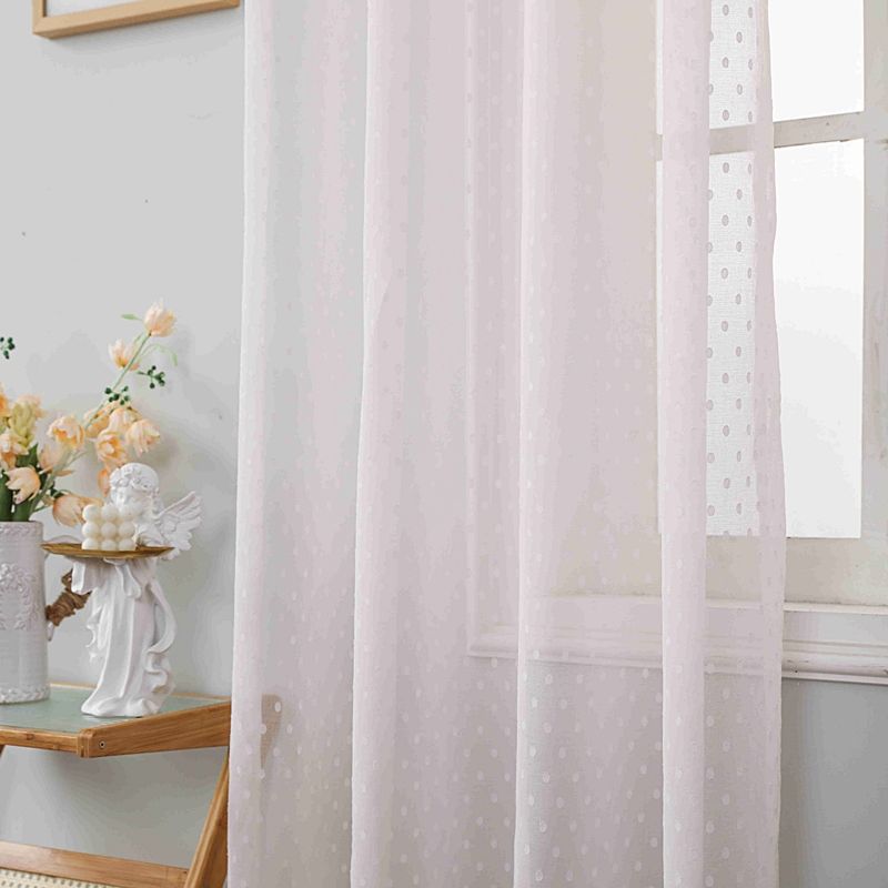 Κουρτίνα με Κρίκο Γάζα-Πουά 140Χ285 εκ. AD6011-10 Ροζ