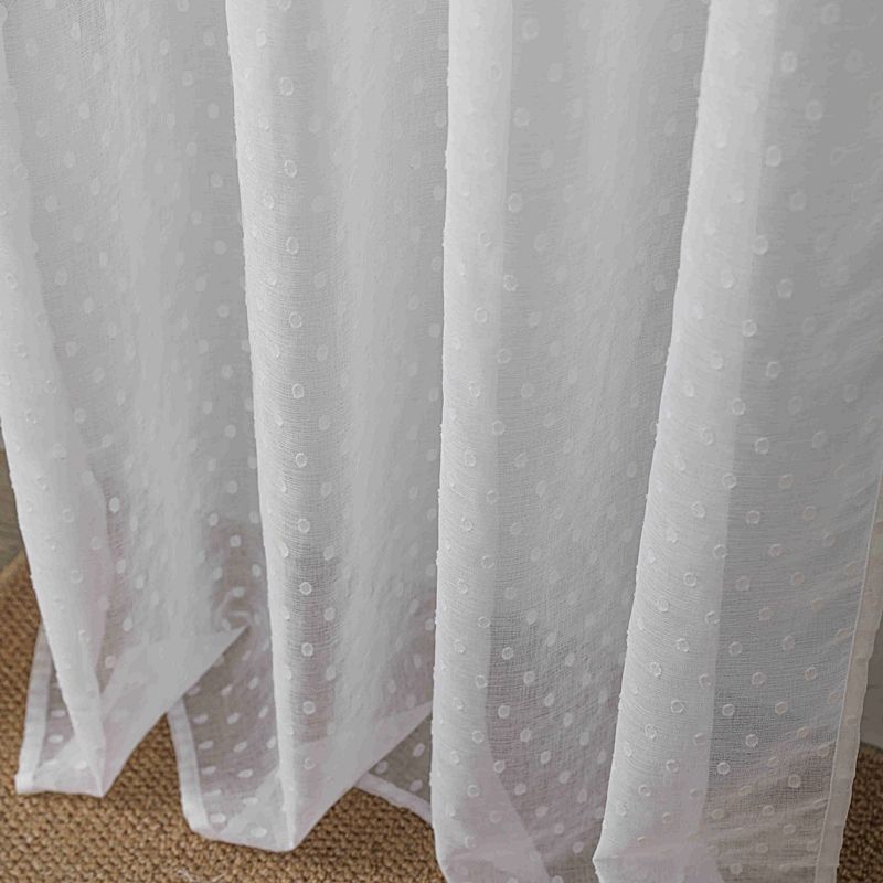 Κουρτίνα με Κρίκο Γάζα-Πουά 140Χ285 εκ. AD6011-12 Λευκό