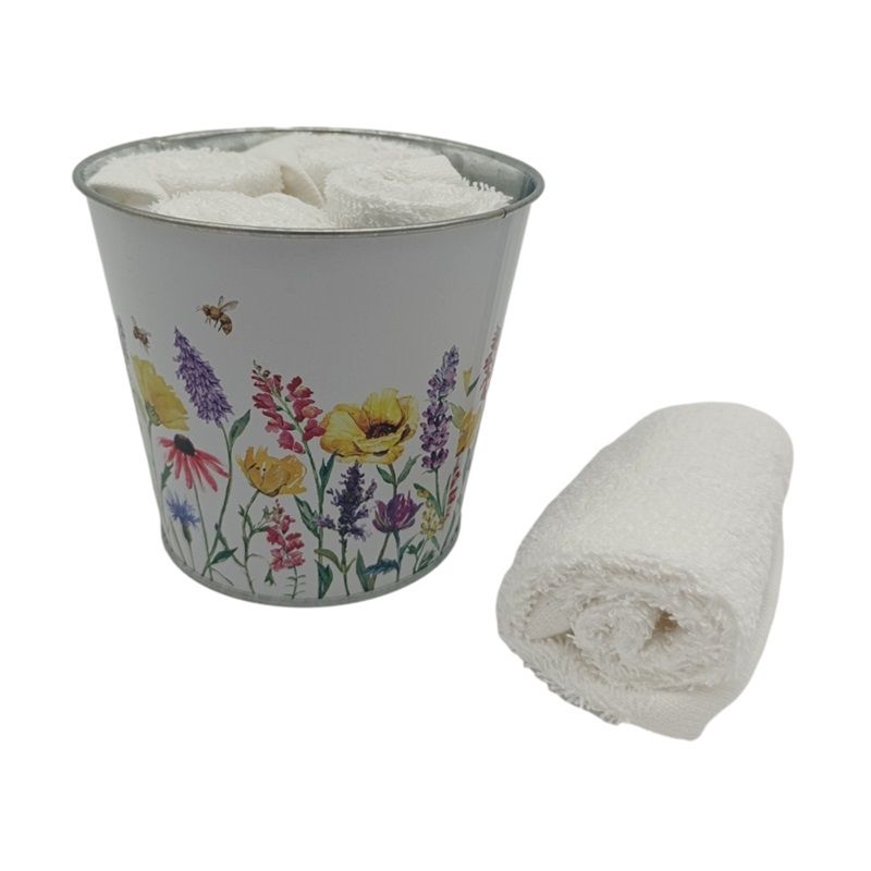 Σετ Λαβέτες &amp; Μεταλλικό Καλάθι 5 τεμ. 23906G-1 - Ilis Home