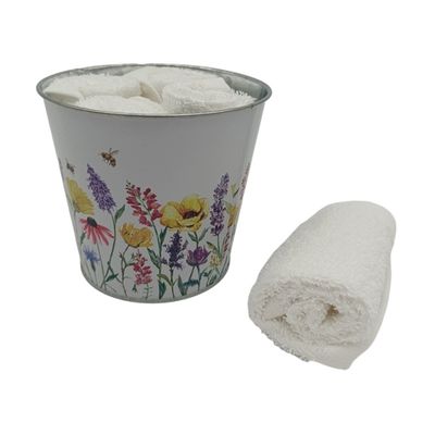 Σετ Λαβέτες &amp; Μεταλλικό Καλάθι 5 τεμ. 23906G-1 - Ilis Home