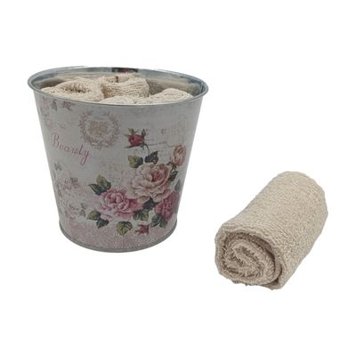 Σετ Λαβέτες &amp; Μεταλλικό Καλάθι 5 τεμ. 23906G-2 - Ilis Home