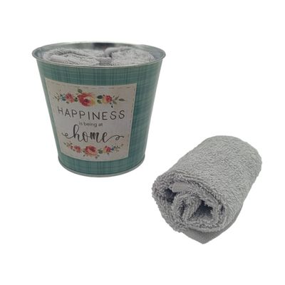 Σετ Λαβέτες &amp; Μεταλλικό Καλάθι 5 τεμ. 23906G-4 - Ilis Home