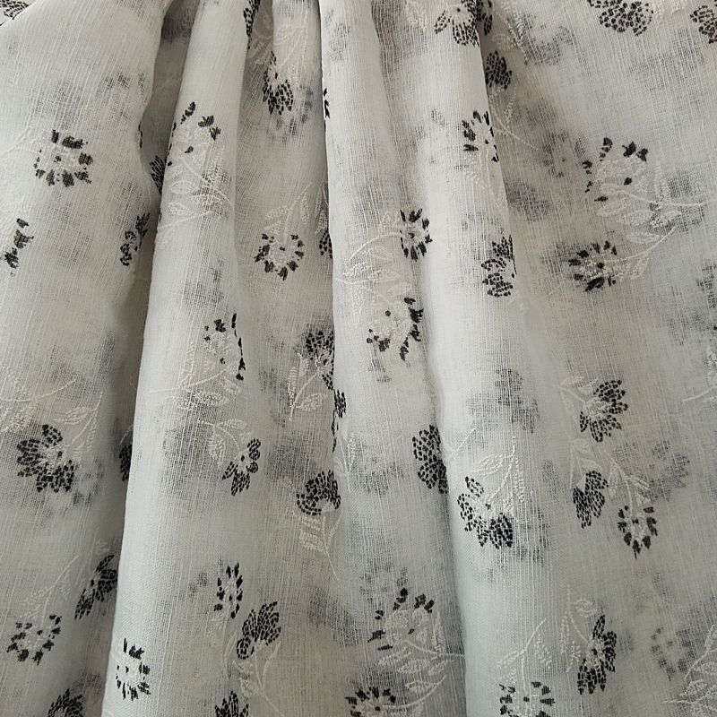 Κουρτίνα με Τρέσα 200Χ135 εκ. Γάζα Τυπωτή Κ6075-18 Μαύρο