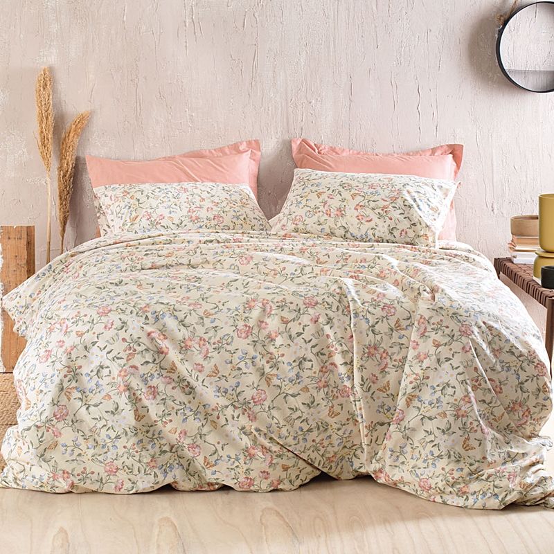 Σετ Παπλωματοθήκη Μονή Nova Betty Ροζ - Rythmos