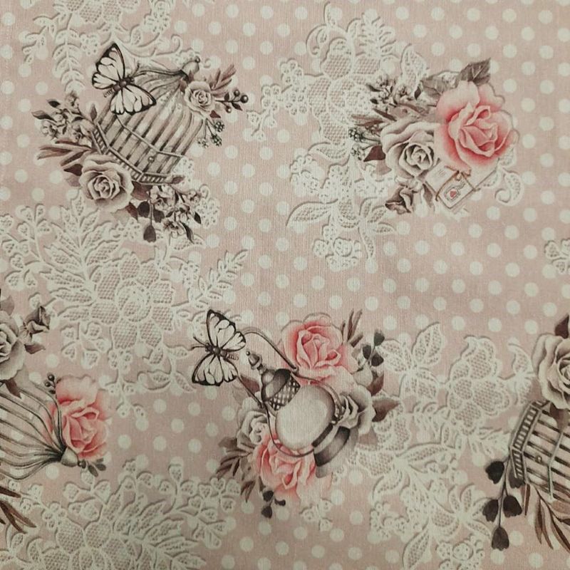 Τραπεζομάντηλο Λονέτα 150Χ280  εκ. Κλουβί Ροζ - Ilis Home