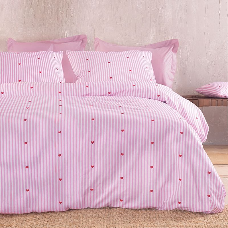 Σετ Σεντόνια Υπέρδιπλα Symbol Young Ροζ - Rythmos