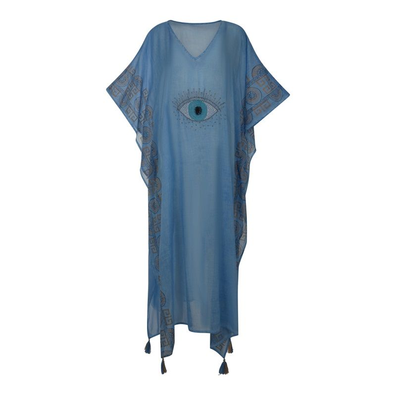 Καφτάνι Μακρύ Κεντητό L-101 - Ilis Home