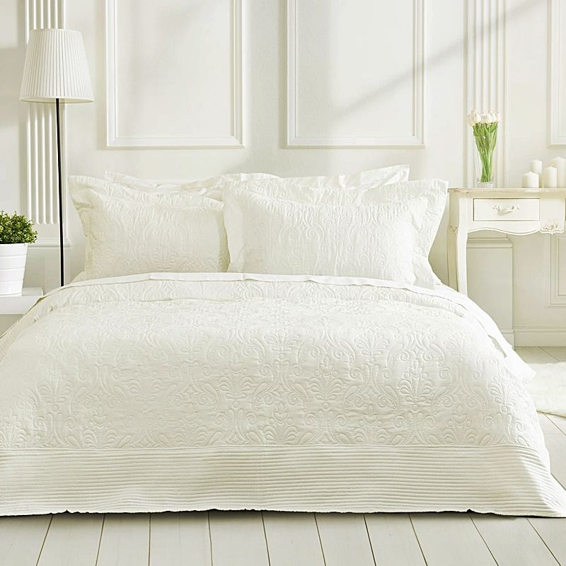 Σετ 3 τεμ. Κουβερλί Υπέρδιπλο Harmony Off White - Nima Home