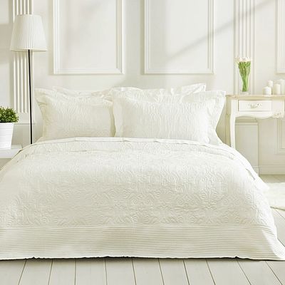 Σετ 3 τεμ. Κουβερλί Υπέρδιπλο Harmony Off White - Nima Home