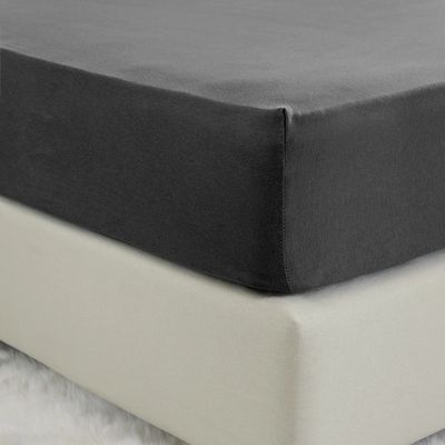 Σεντόνι Jersey Ημίδιπλο με Λάστιχο 120Χ200+40 εκ. Tender Black - Nima