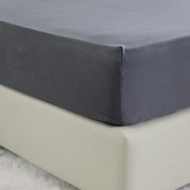 Σεντόνι Jersey Ημίδιπλο με Λάστιχο 120Χ200+40 εκ. Tender Dark Gray - Nima