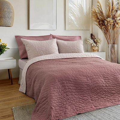 Κουβερλί Υπέρδιπλο Nala Wild Dusty Pink/Apple - NIma Home