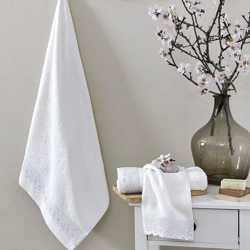Σετ Πετσέτες 3 τεμ. Δαντέλα Demur White - Nima Home