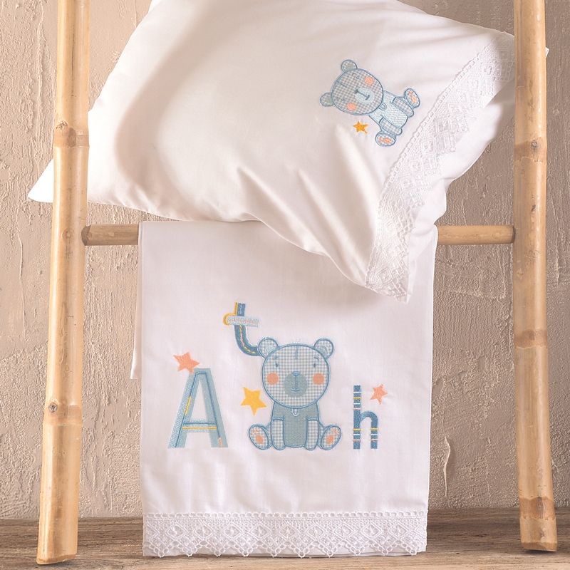 Σετ Σεντόνια Κούνιας Κέντημα Arthur Σιέλ - Rythmos