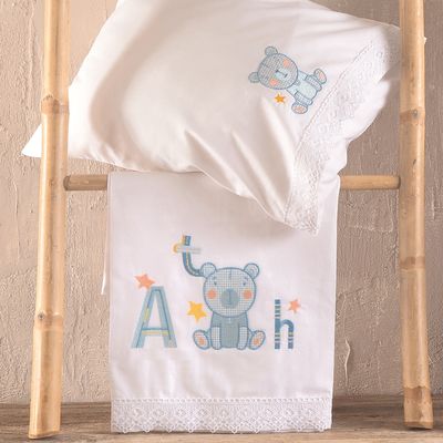 Σετ Σεντόνια Κούνιας Κέντημα Arthur Σιέλ - Rythmos