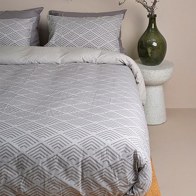 Παπλωματοθήκη Υπέρδιπλη 230Χ250 εκ. Cotton Feelings 2048 Gray - Sunshine
