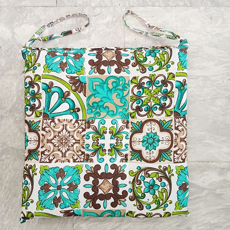 Μαξιλάρι Καρέκλας 40Χ40 εκ. Patchwork Πράσινο