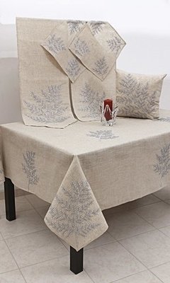 Τραπεζοκαρέ 120Χ120 εκ. Κέντημα 38757 Γκρι - Ilis Home
