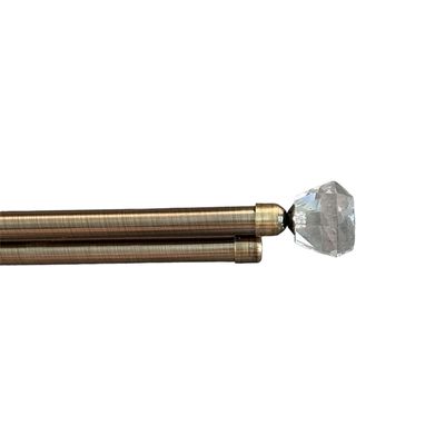 Κουρτινόξυλο Διπλό Λεπτό 120 εκ.-200 εκ. 19mm FSJ2-19S Χρυσό