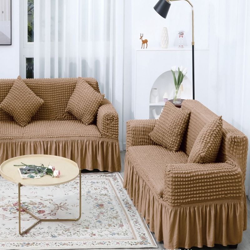 Σετ 3 τεμ Καλύμματα Γκοφρέ Ελαστικά PP321 Μπεζ - Home Classic