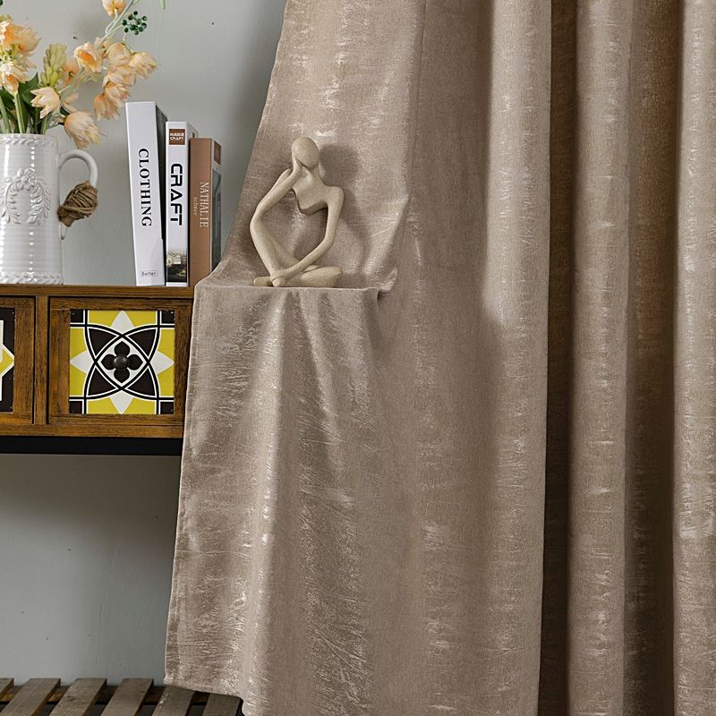 Κουρτίνα με Κρίκο Ζακάρ 140Χ270 εκ. AD6083-9 Μόκα