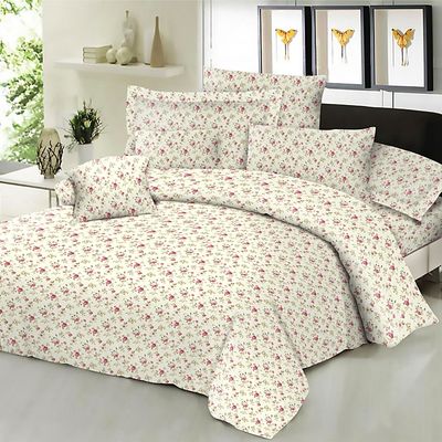 Σεντόνι Υπέρδιπλο Cotton Line 220Χ240 εκ. Spring Cream - Komvos