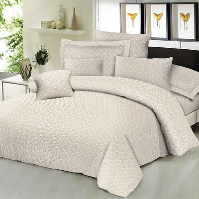 Σεντόνι Υπέρδιπλο Cotton Line 220Χ240 εκ. Maze Beige - Komvos