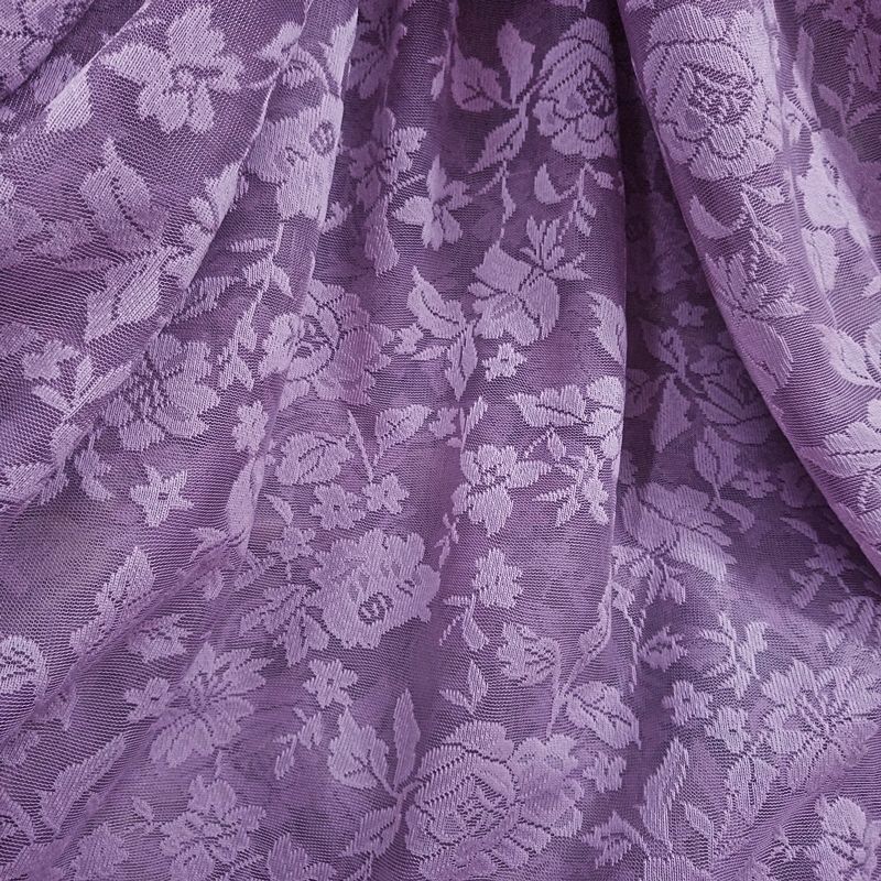 Κουρτίνα με Τρέσα 270Χ280 εκ. Δαντέλα 0595-6 Μωβ