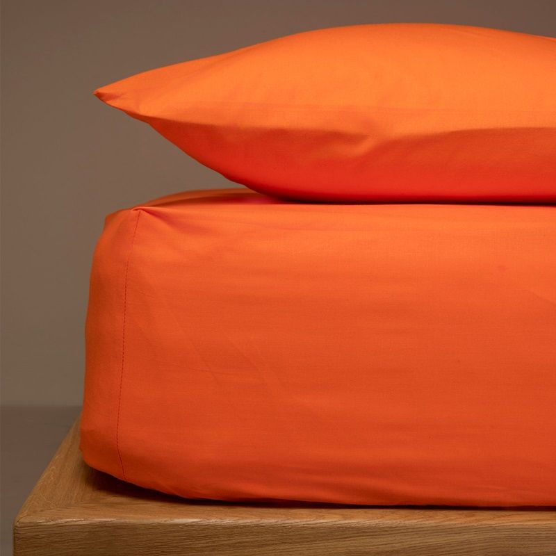 Σεντόνι Λάστιχο Ημίδιπλο 120Χ200+25 εκ. Menta 07 Orange - Sunshine