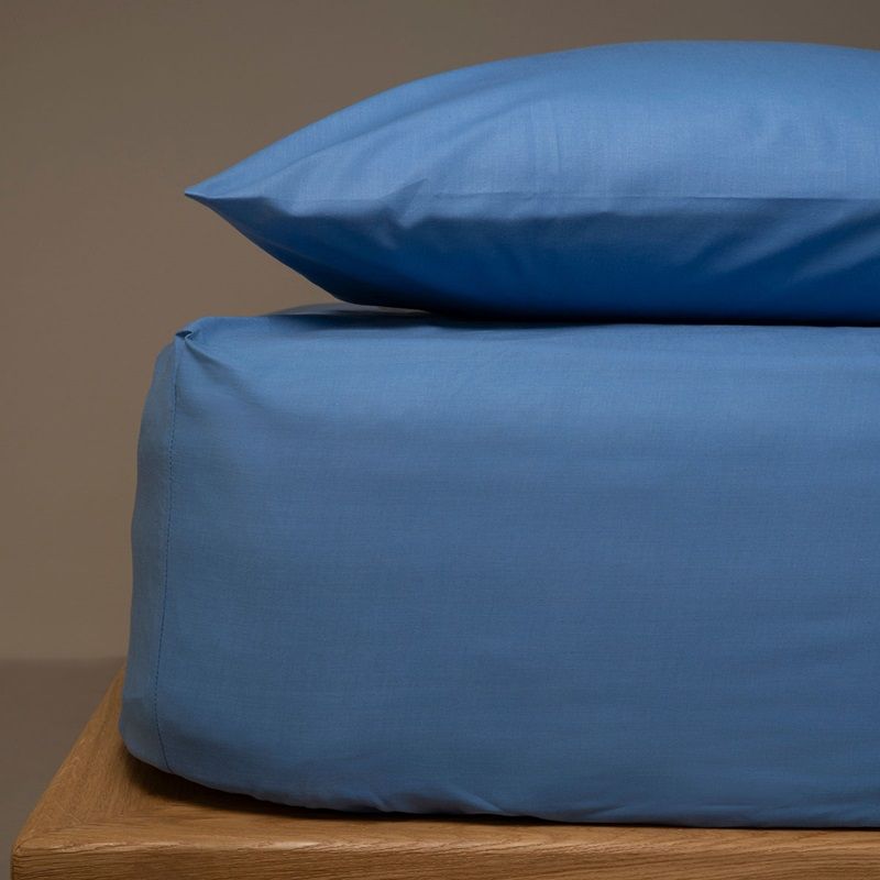 Σεντόνι Λάστιχο Υπέρδιπλο 160Χ200+25 εκ. Menta 17 Blue - Sunshine